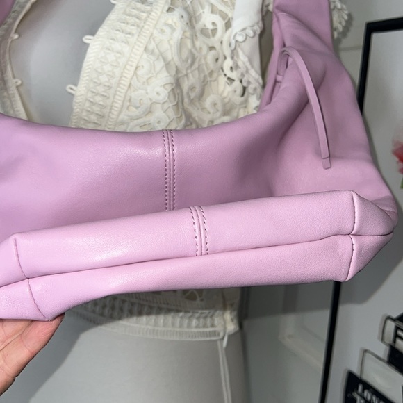 Maje Bow Knotted Studded Leather Bag in Lavender - Picture 5 of 11